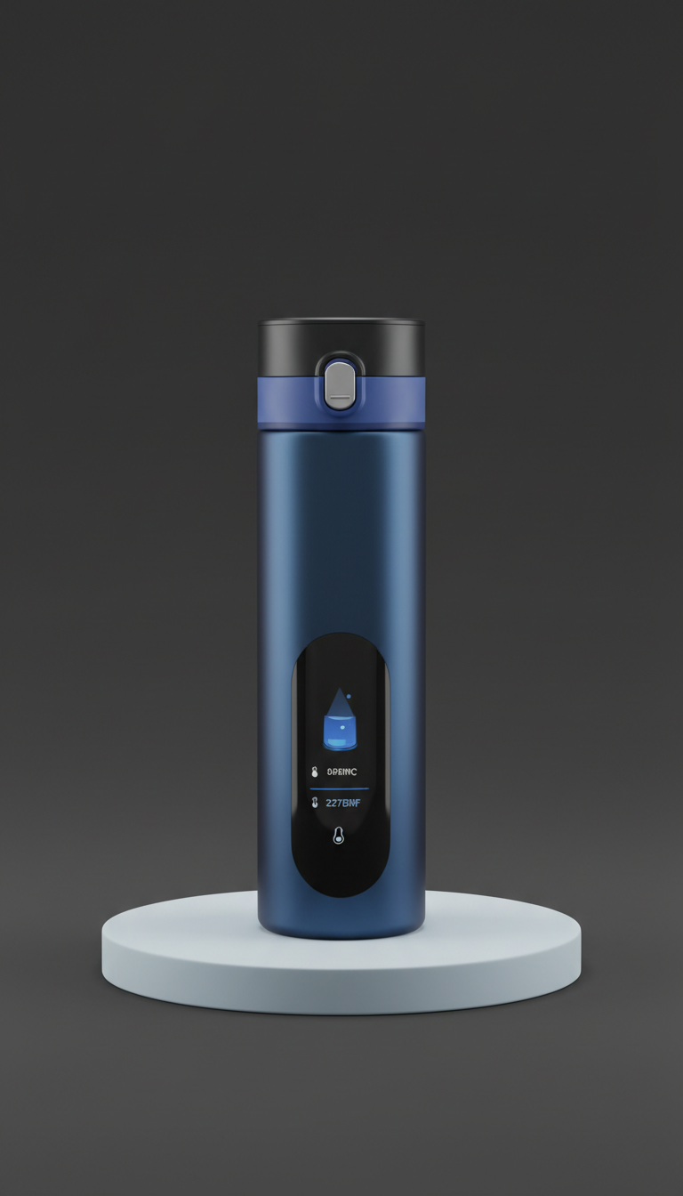 Nordwell Glow Reminder Bottle, front view on neutral background