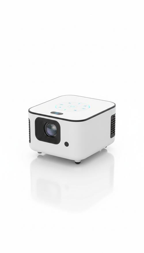 Nordwell Beam Mini Projector, front view on neutral background