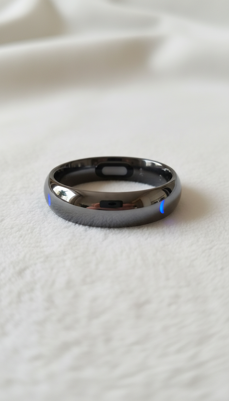 Nordwell Halo Smart Ring, front view on neutral background