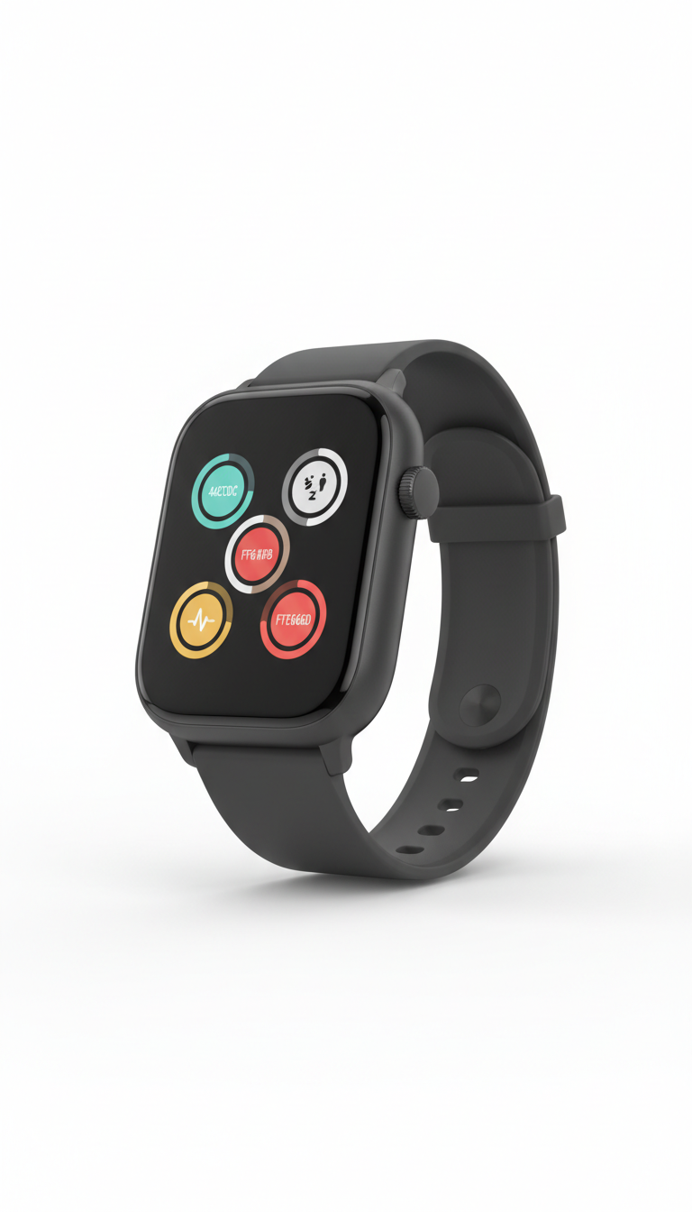 Nordwell Aero Smartwatch, front view on neutral background