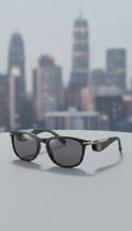Nordwell Echo Audio Sunglasses, front view on neutral background