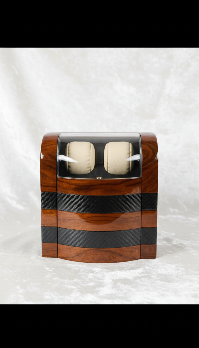 Nordwell Single Watch Winder, front view on neutral background