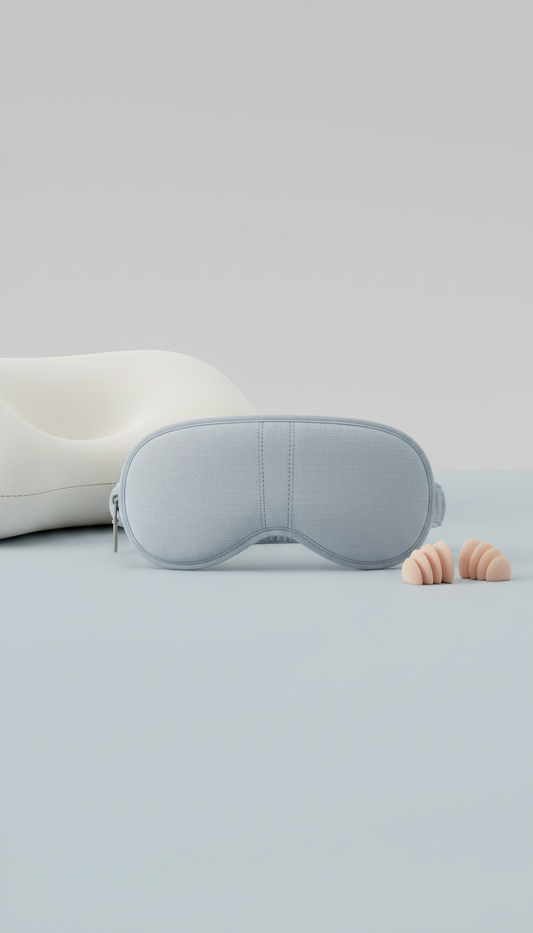 Nordwell Blackout Sleep Mask, front view on neutral background
