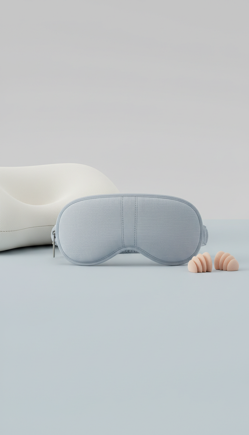 Nordwell Blackout Sleep Mask, front view on neutral background