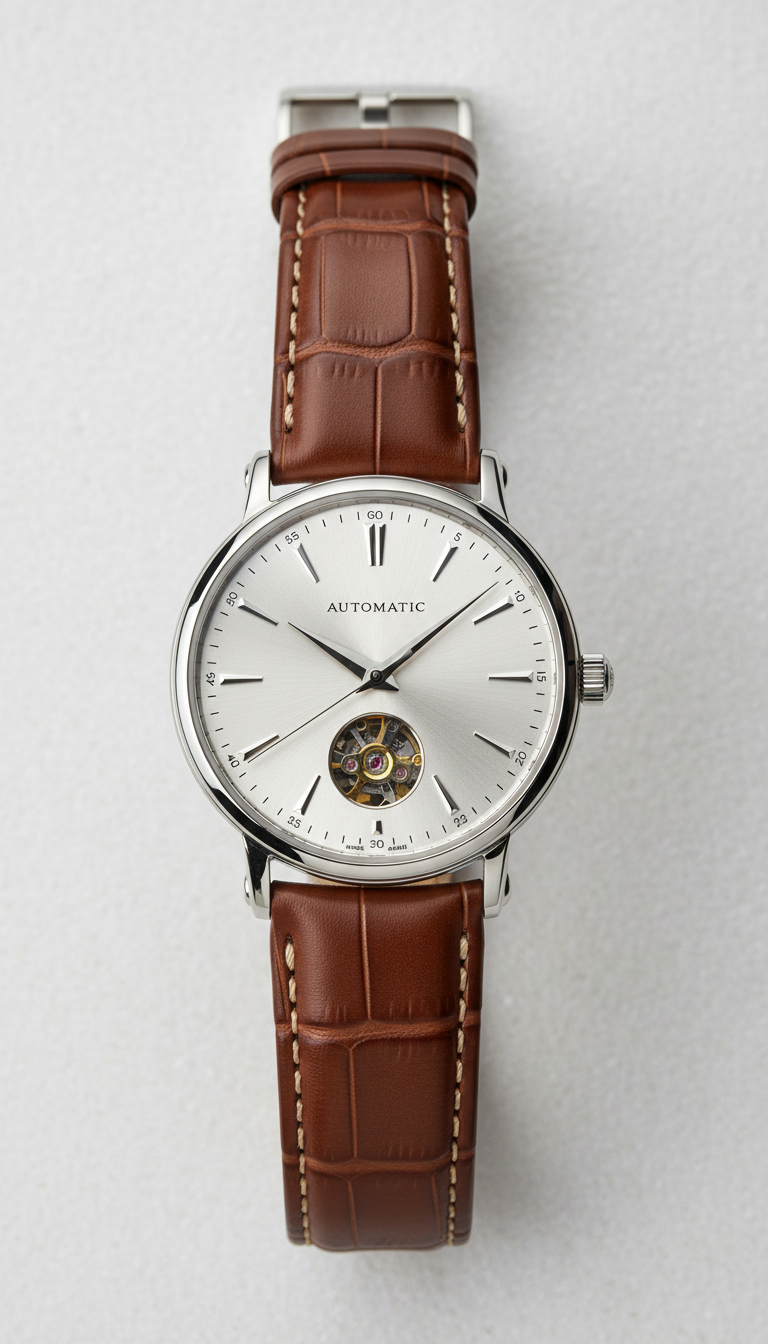 Nordwell Heritage Automatic Watch, front view on neutral background