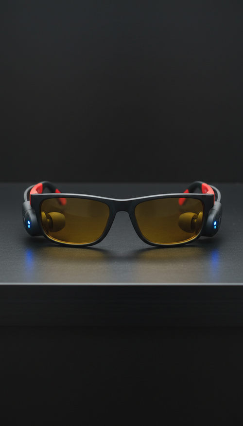 Nordwell Drift Open-Ear Sunglasses, front view on neutral background