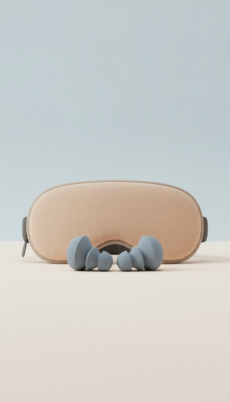 Nordwell Quiet Travel Earplugs, front view on neutral background